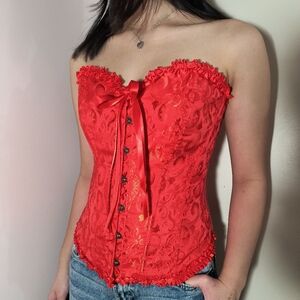 Victoria's Secret Red Corset Top